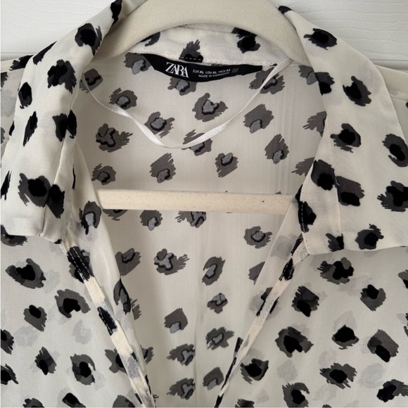 Zara Black and White Button Down Shirt - Picture 16 of 16